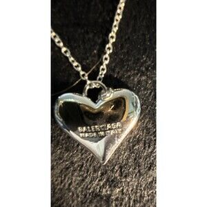 Unbranded Silver “BLNCGA” Heart Charm On .925 Unbranded 18” Necklace